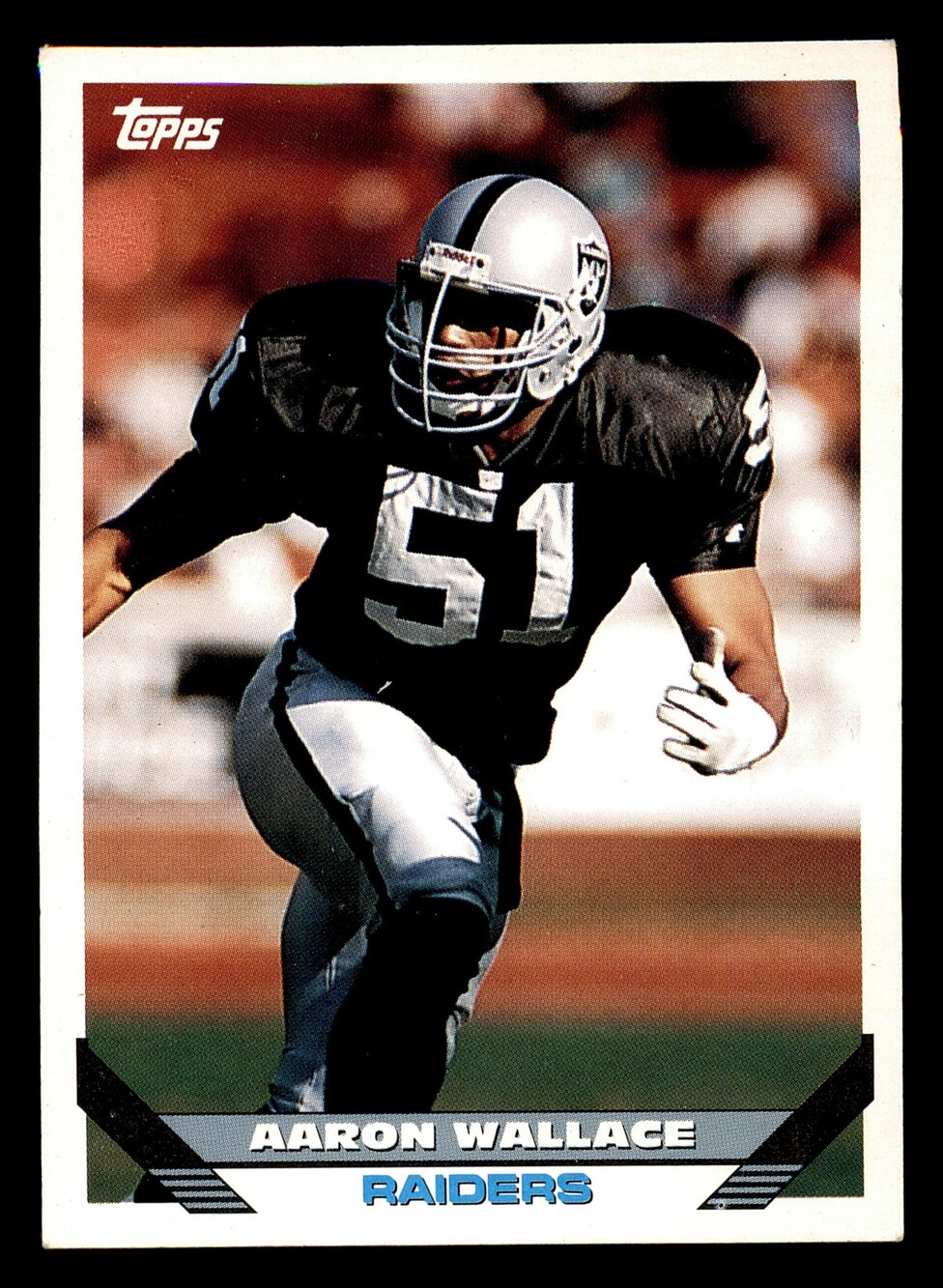 1993 Topps #43 Aaron Wallace Football Card Raiders